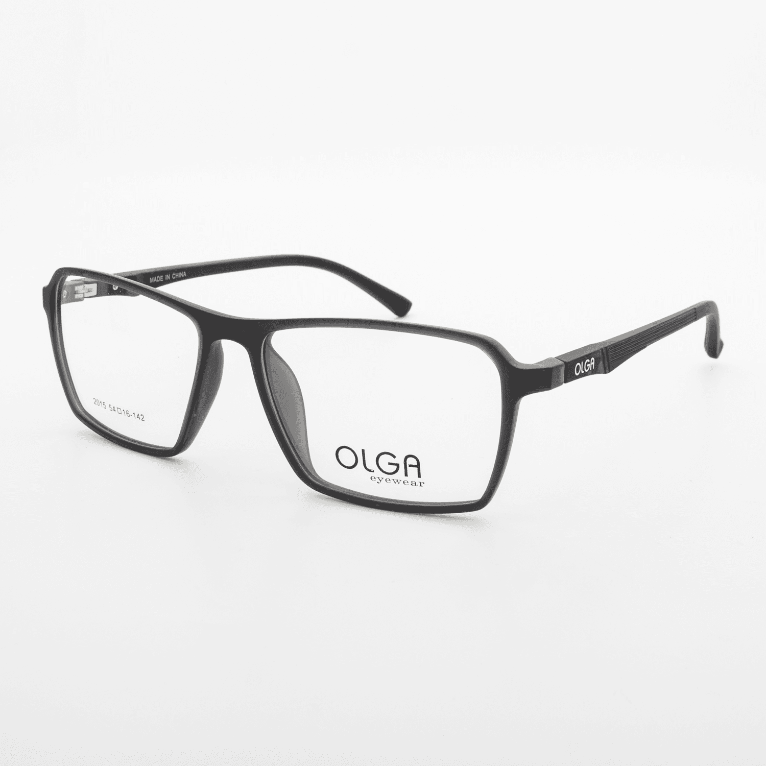 نظارة طبية مستطيلة سوداء مطفية OLGA