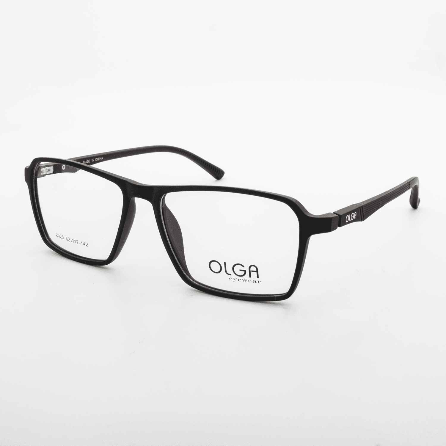 نظارة طبية مستطيلة سوداء مطفية OLGA