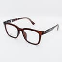 نظارة طبية مستطيلة بني شفاف - مصغرة 1