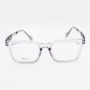 نظارة طبية مستطيلة بنفسجية شفافة بنقوش - مصغرة 2