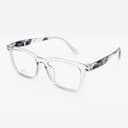 نظارة طبية مستطيلة بنفسجية شفافة بنقوش - مصغرة 3