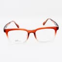 نظارة طبية مستطيلة متدرجة بني محروق وبرتقالي - مصغرة 2