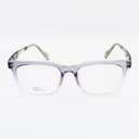 نظارة طبية مستطيلة رمادية شفافة بنقوش - مصغرة 2