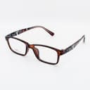 نظارة طبية مستطيلة بنية بنقش أجنحة - مصغرة 3