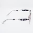 نظارة طبية مستطيلة رمادية شفافة بنقوش - مصغرة 1