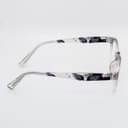 نظارة طبية مستطيلة رمادية شفافة بنقوش - مصغرة 1