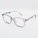 نظارة طبية مستطيلة رمادية شفافة - مصغرة 1