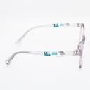 نظارة طبية مستطيلة رمادية شفافة - مصغرة 3